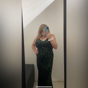 Black and Green Dress